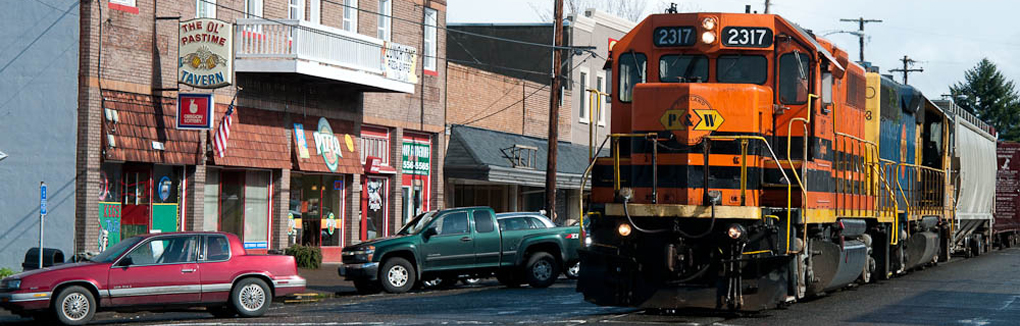Eastbound on A Street, Rainier, Oregon